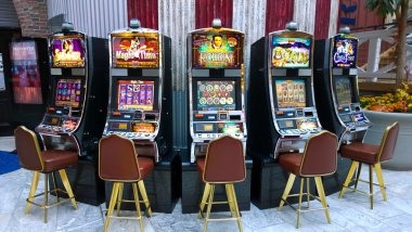 Live blackjack dealer station with video feed